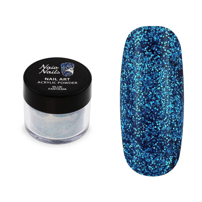 Blue Fantasia Glitter Acrylic Powder - 12gΒ Β Naio Nails