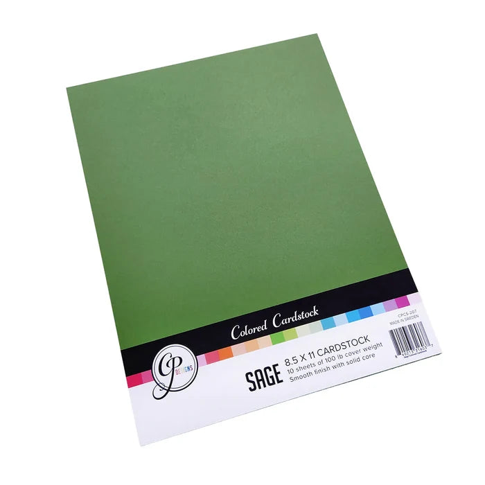 Catherine Pooler - Cardstock: Sage 8.5" x 11". Includes 10 sheets. Available at Embellish Away located in Bowmanville Ontario Canada