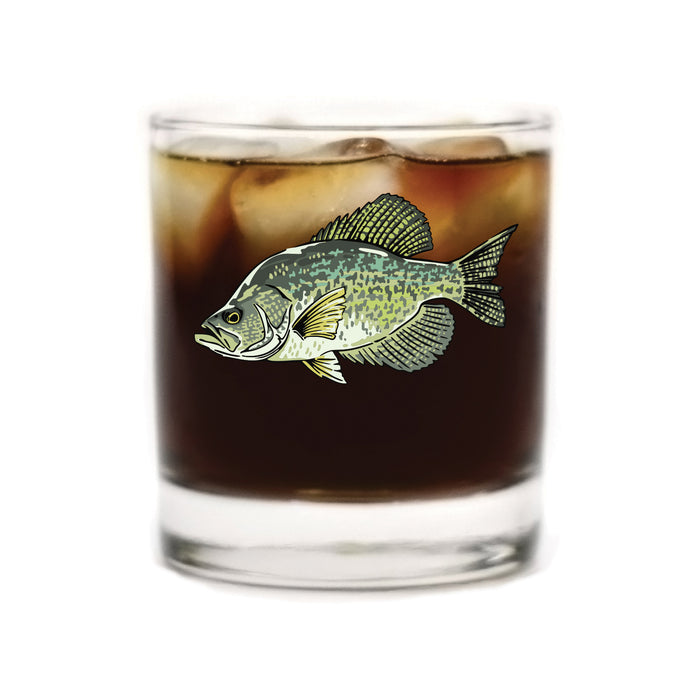 Crappie Bass Whiskey Glass