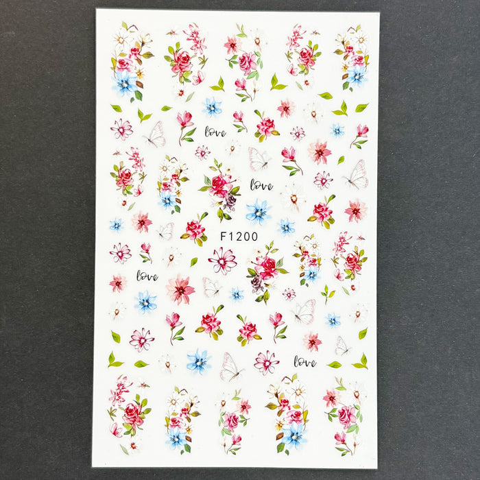 Flowers & Butterflies in Black or Pink Decal | Lula Beauty