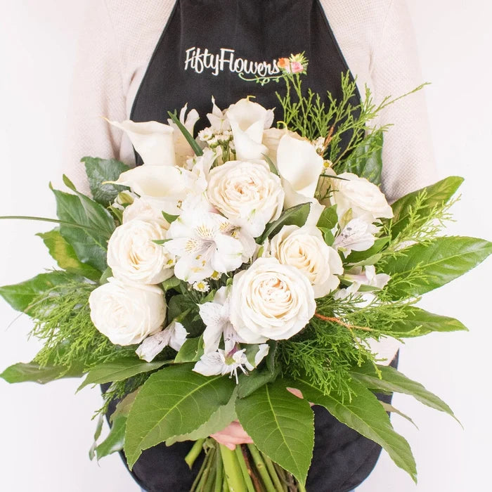 Gentle Garden White Calla Lily Flower Bouquet