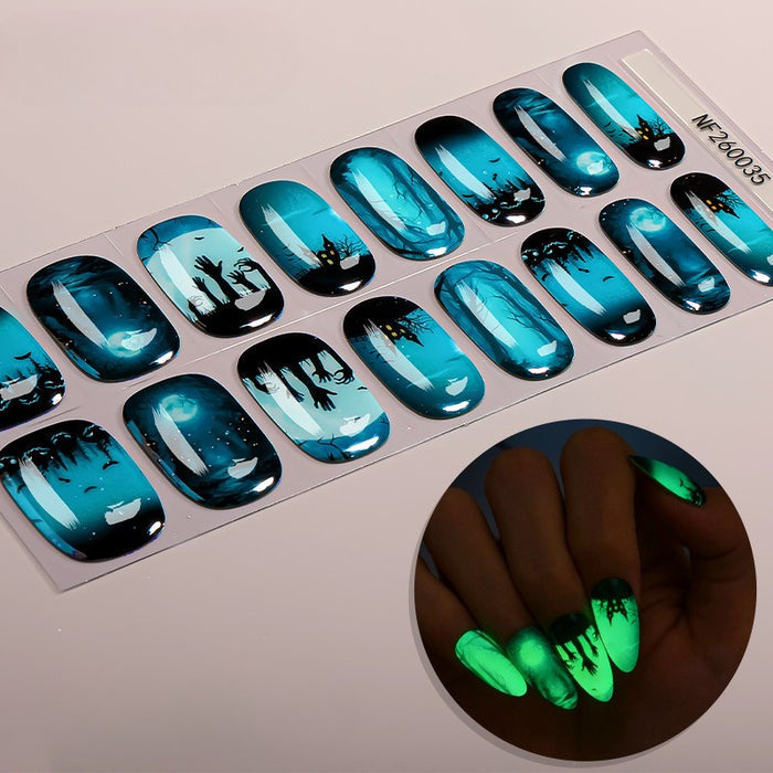 Halloween luminous semi-curable gel manicure sticker NF260035 luminous model