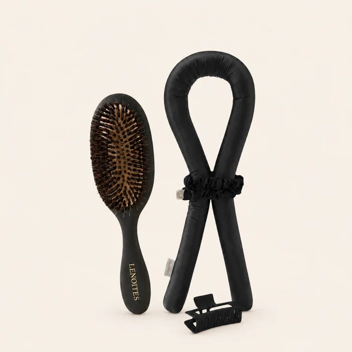 Heatless Curls + Wild Boar Hair Brush Set
