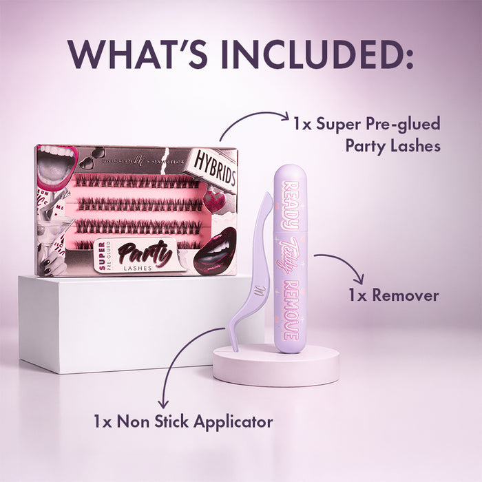 HYBRIDS Super Pre-Glued Lash Starter Kit - Unicorn Cosmetics