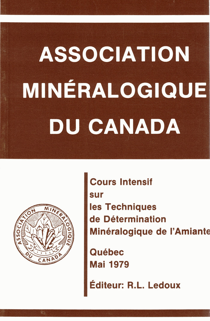 Mineralogical Techniques of Asbestos Determination - Techniques de Détermination Minéralogique de l'Amiante