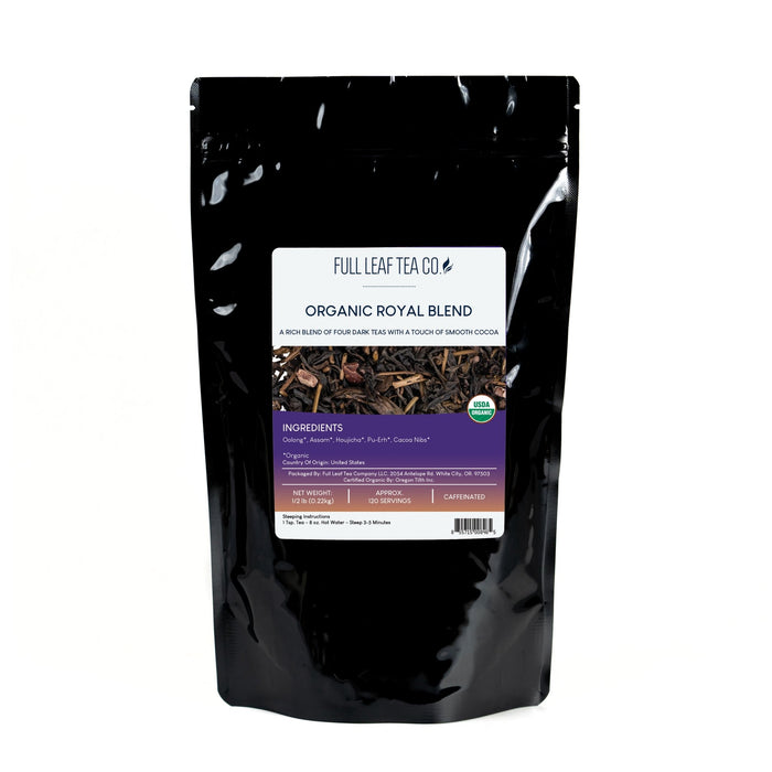 Organic Royal Blend - Loose Leaf Tea - Full Leaf Tea Company - 1/2 lb Bulk Bag (Approx. 120 Servings)