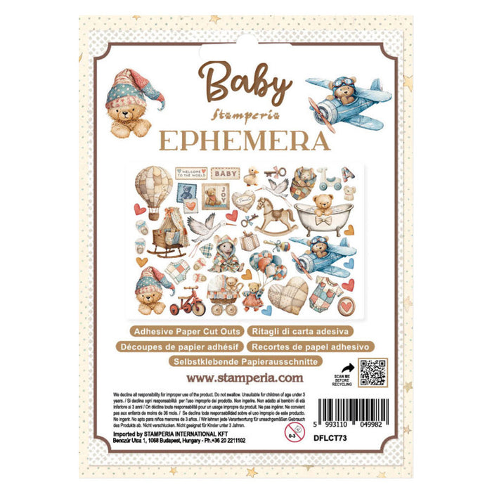 Stamperia - Ephemera - Baby. Available at Embellish Away located in Bowmanville Ontario Canada.