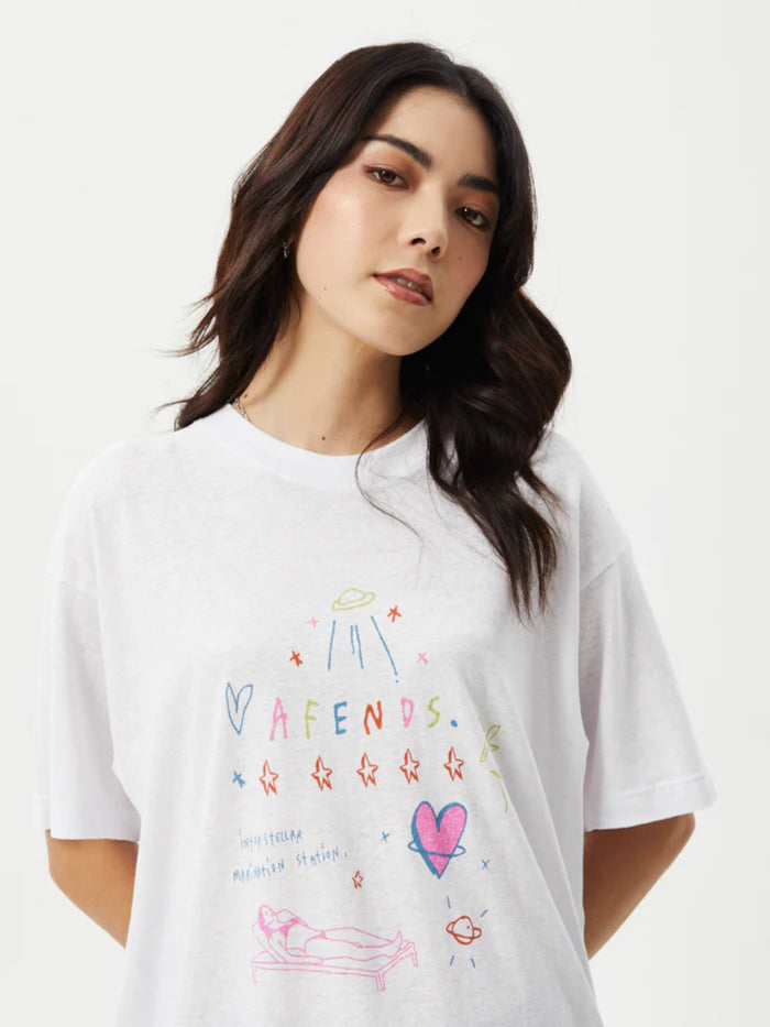 Stella - Hemp Oversized Tee | White-Image 5