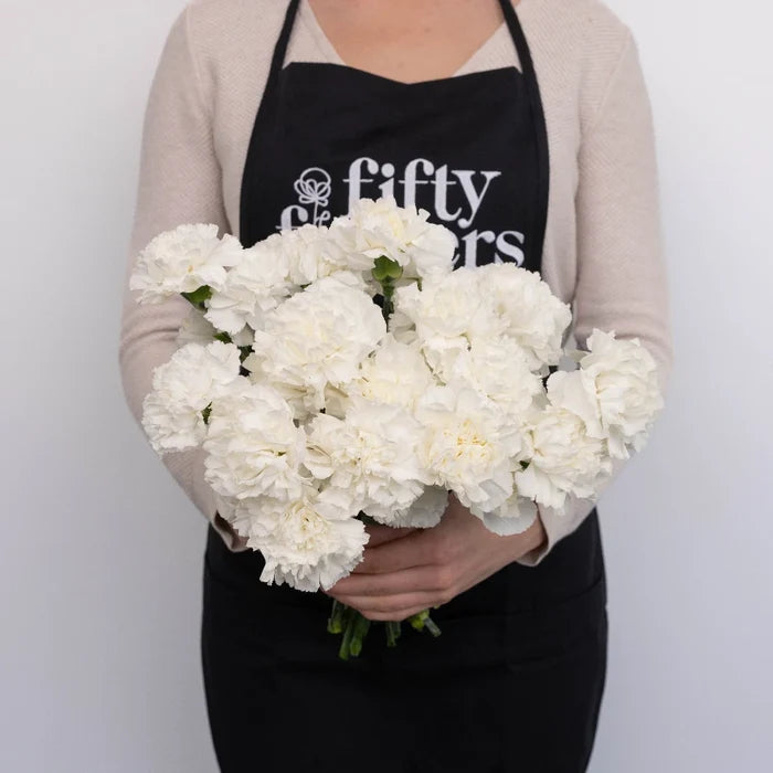 White Carnations Valentines Day Special - Image