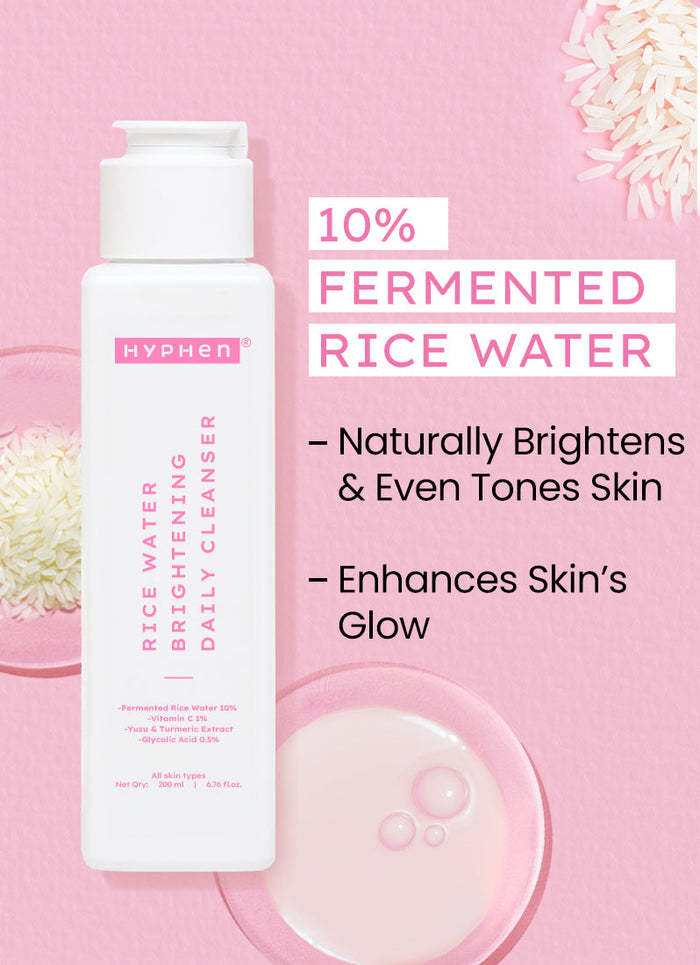 10% FERMENTED RICE WATER CLEANSER - 1% VIT C & 0.5% GLYCOLIC ACID