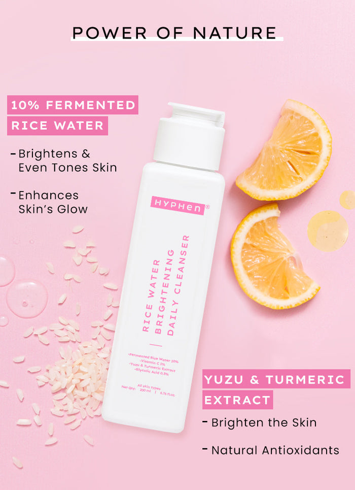 10% FERMENTED RICE WATER CLEANSER - 1% VIT C & 0.5% GLYCOLIC ACID