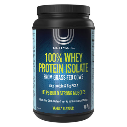 Tub of Ultimate® 100% Whey Protein Isolate Vanilla 787g