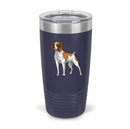 White and Orange / Navy Blue