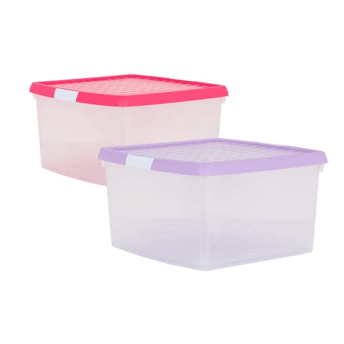 25.5 Litre Wham Clip Square Box with Lid 10.02 Wham Storage