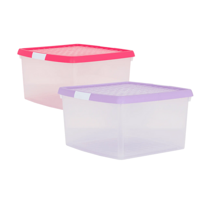 25.5 Litre Wham Clip Square Box with Lid 10.02 Wham Storage