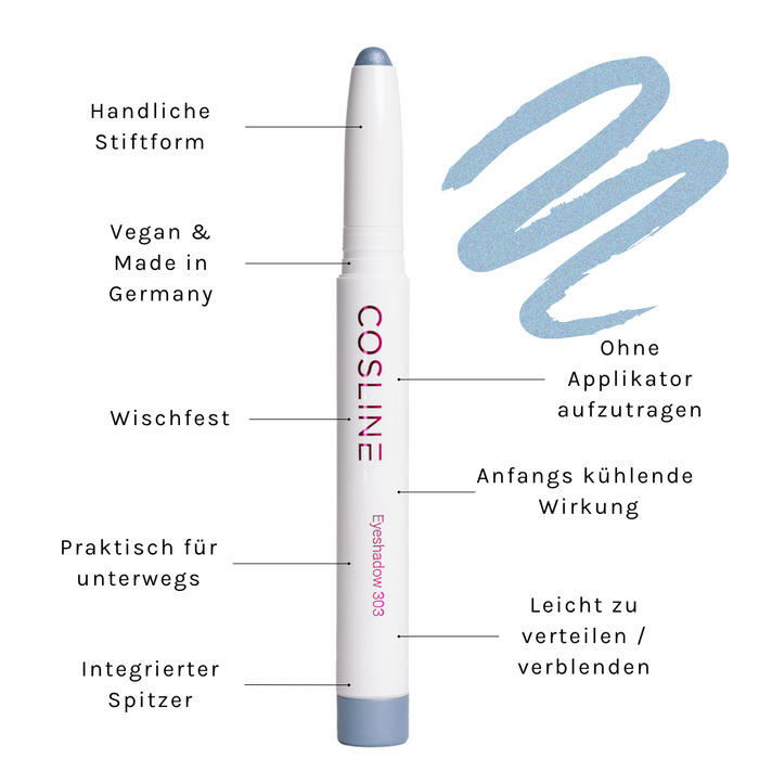 COSLINE Eyeshadow Silverblue 303 Vorteile