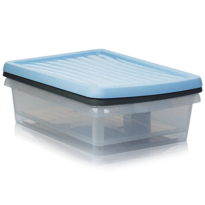 8 Litre Shallow A4 Paper Wham Plastic Storage Box with Lid Wham Storage