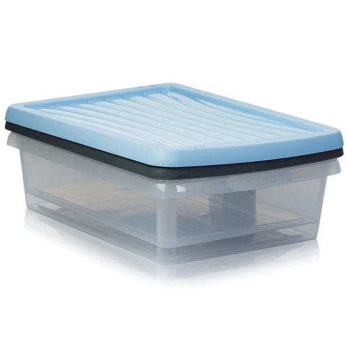 8 Litre Shallow A4 Paper Wham Plastic Storage Box with Lid Wham Storage