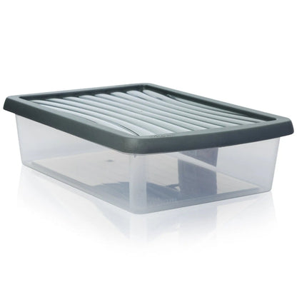 8 Litre Shallow A4 Paper Wham Plastic Storage Box with Lid Wham Storage