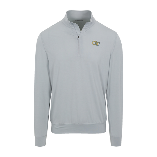 Georgia Tech Velocity Performance Quarter Zip Light Grey