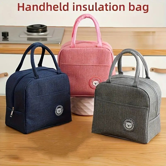 Adorable Bear Pattern Insulated Lunch Bag