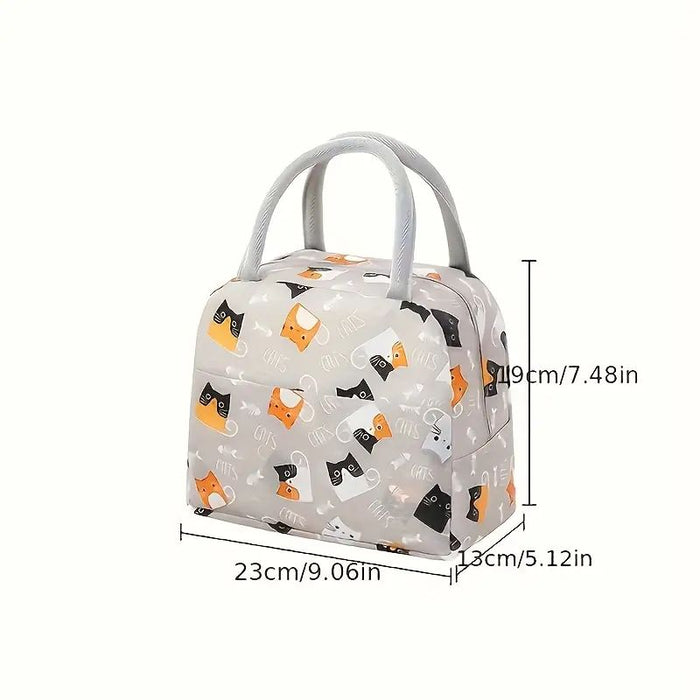 Adorable Bear Pattern Insulated Lunch Bag