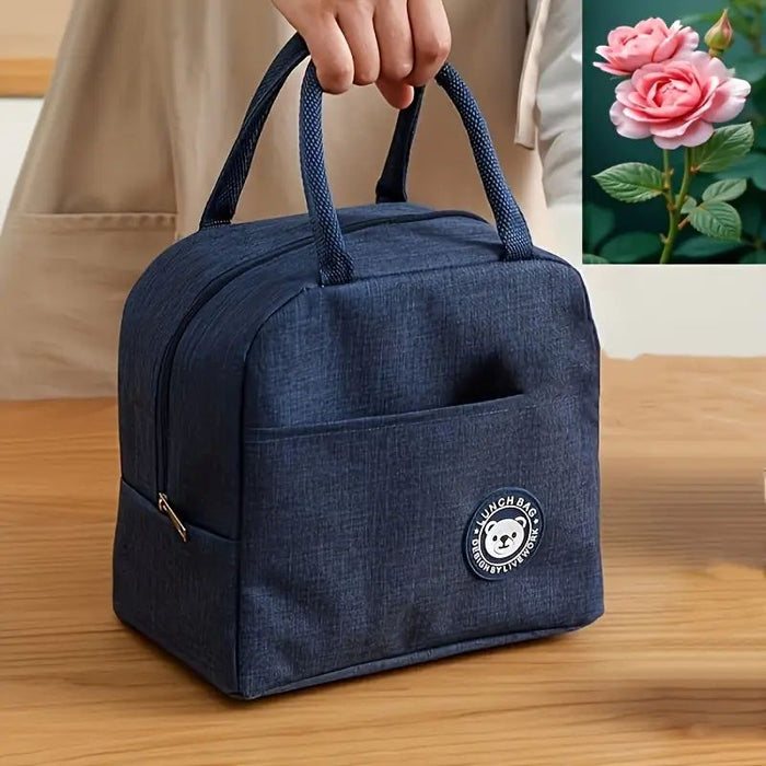 Adorable Bear Pattern Insulated Lunch Bag