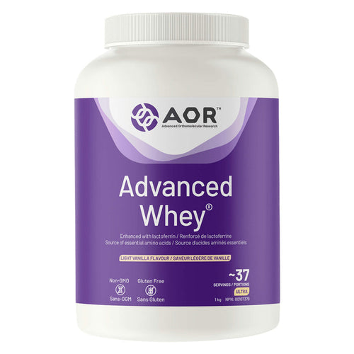 Bottle of AOR Advanced Whey - Vanilla 1Kg