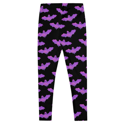 Aensland gothic leggings in pink with dusky bats and soft clouds