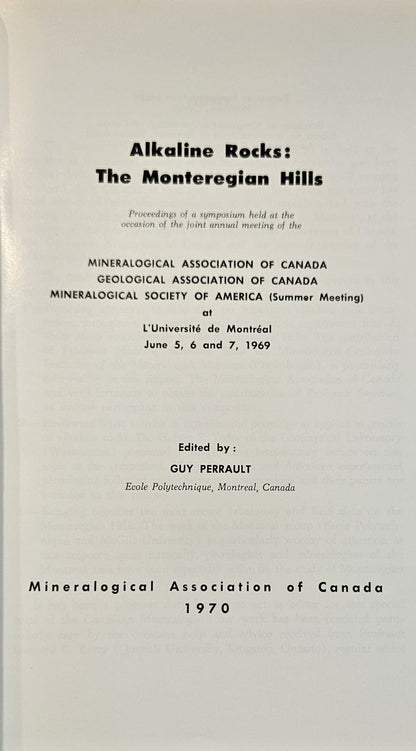 Alkaline Rocks: The Monteregian Hills