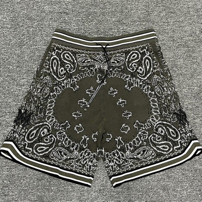 AMIRI Bandana Print B-Ball Drawstring Shorts