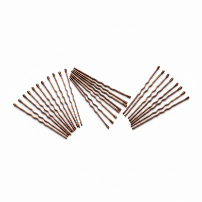 Annie Bob Pins Crimped 2 Inch, 300 Count, Brown