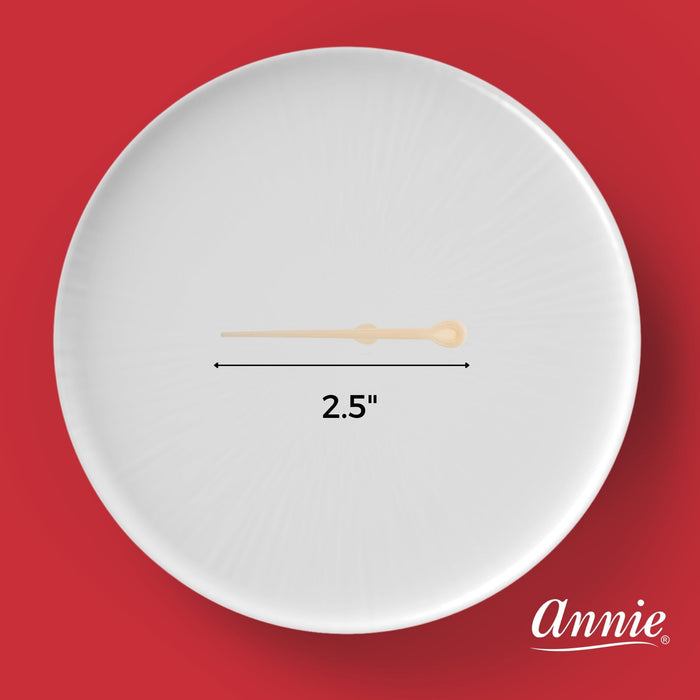 Annie Plastic Roller Picks 3 Inch, 80 Count, White