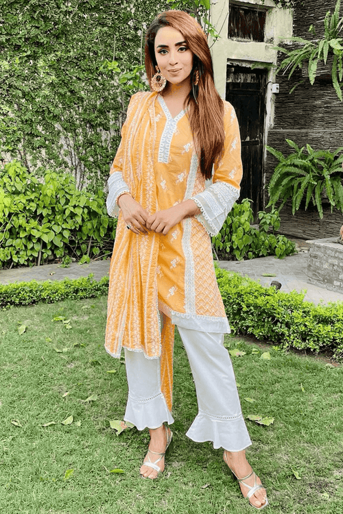 Armada Supima Cotton Orange Kurta Set
