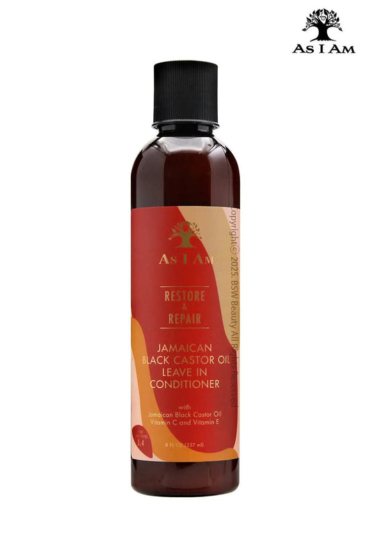 AS I AM RESTORE & REPAIR JAMAICAN BLACK CASTOR OIL LEAVE IN CONDITIONER 8oz - BSW BEAUTY CANADA