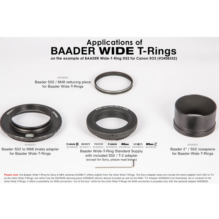 Baader Wide-T-Ring D52 for Canon R (TRING-CRW) Baader Planetarium