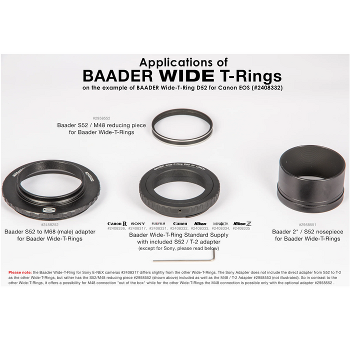 Baader Wide-T-Ring D52i for Nikon Z (TRING-NZW) Baader Planetarium