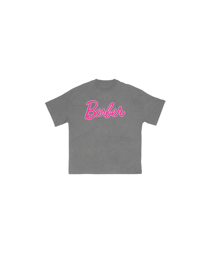 Barber Barbie Tee - Vintage Grey