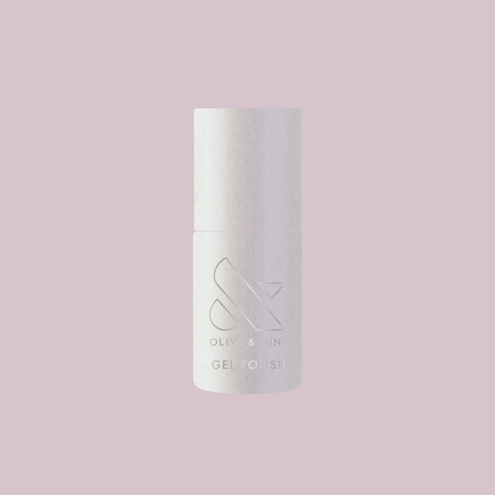 BAROQUE Gel bottle with shimmering pearly white iridescent gel polish for long-lasting at-home manicure use