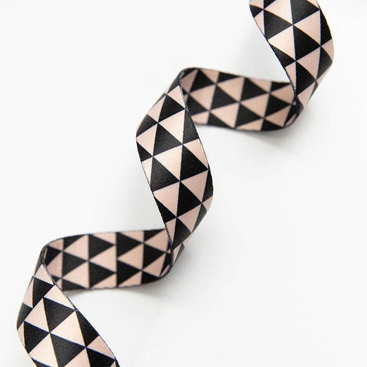 Black/White Triangle 1" Webbing