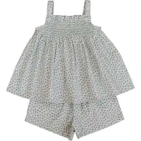 Blossom Tank Short Set | Blue
