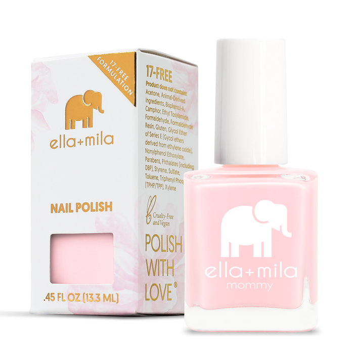 Blushing Dreams nail polish with its retail box, 0.45 fl oz