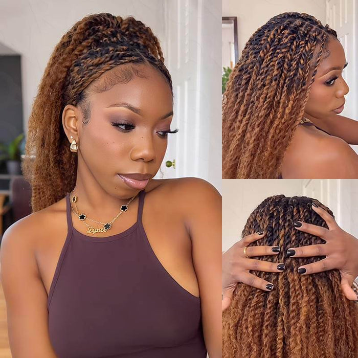 BOGO|Aurburn Brown #30 Afro kinky Bulk Hair Extensions