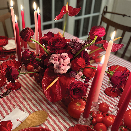 Bold Red and Pink Galentine’s Pizza Party