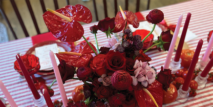 Bold Red and Pink Galentine’s Pizza Party