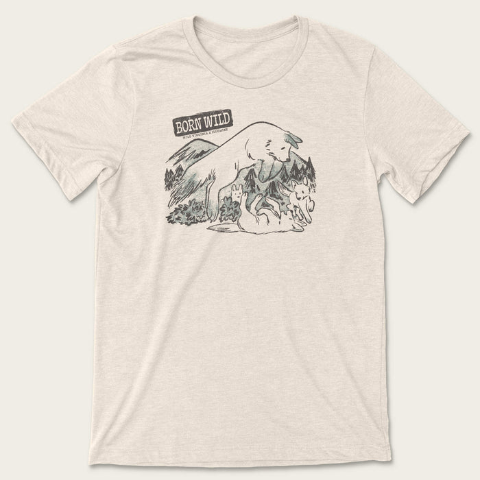Born Wild Tee - Heather Dust
