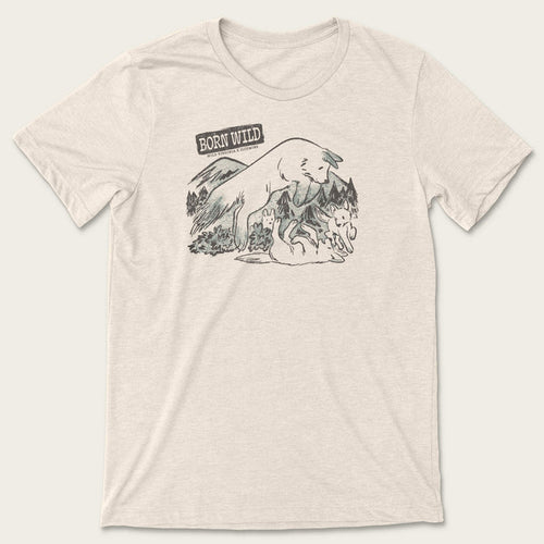 Born Wild Tee - Heather Dust