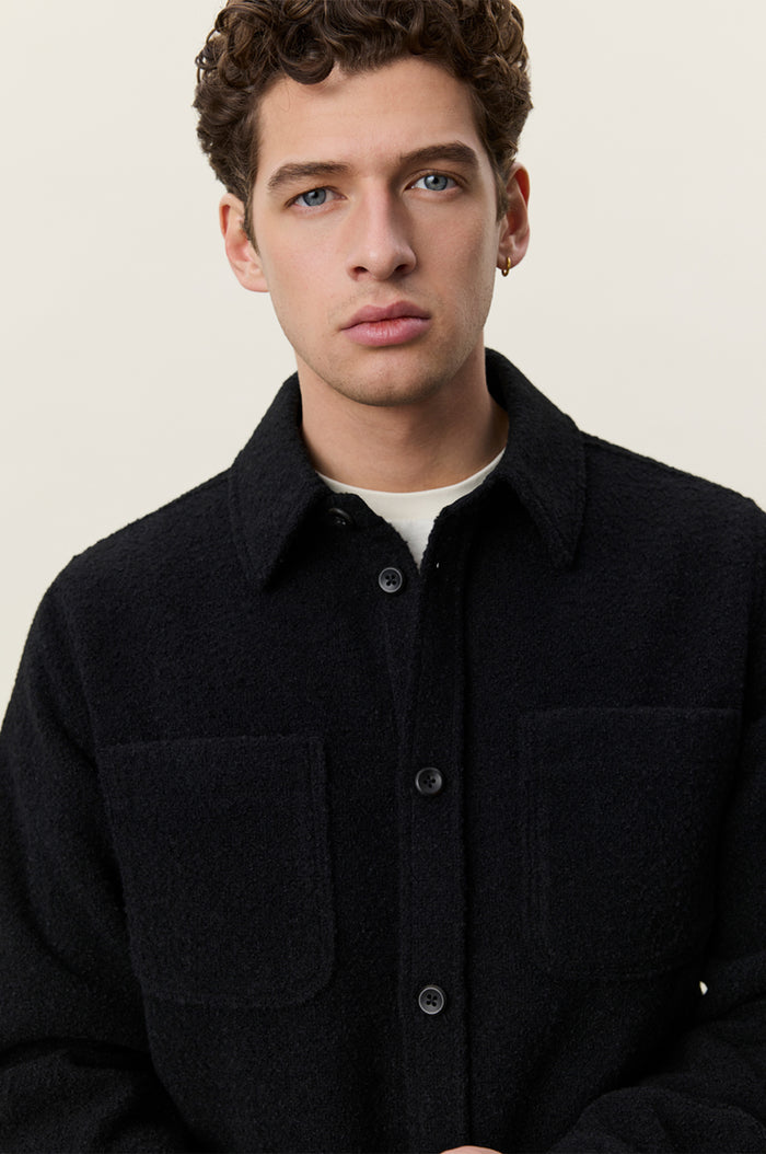 Boucle Overshirt Black