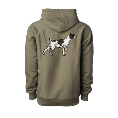 Liver + White Brittany / Olive (Premium Heavyweight) / XS