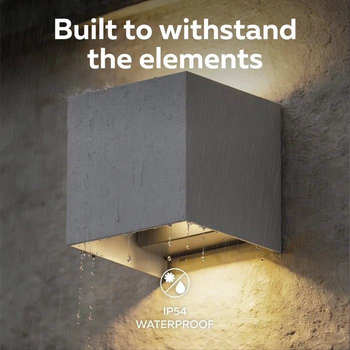 Calex Bari LED Wall Light - Up & Down - Anthracite